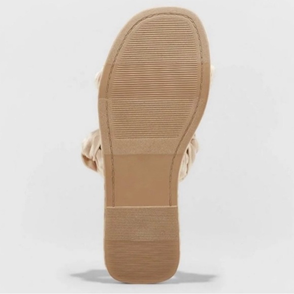 Universal Thread MEG Almond Knotted Fabric Slide Sandal Flat NWT $25 - Picture 4 of 6